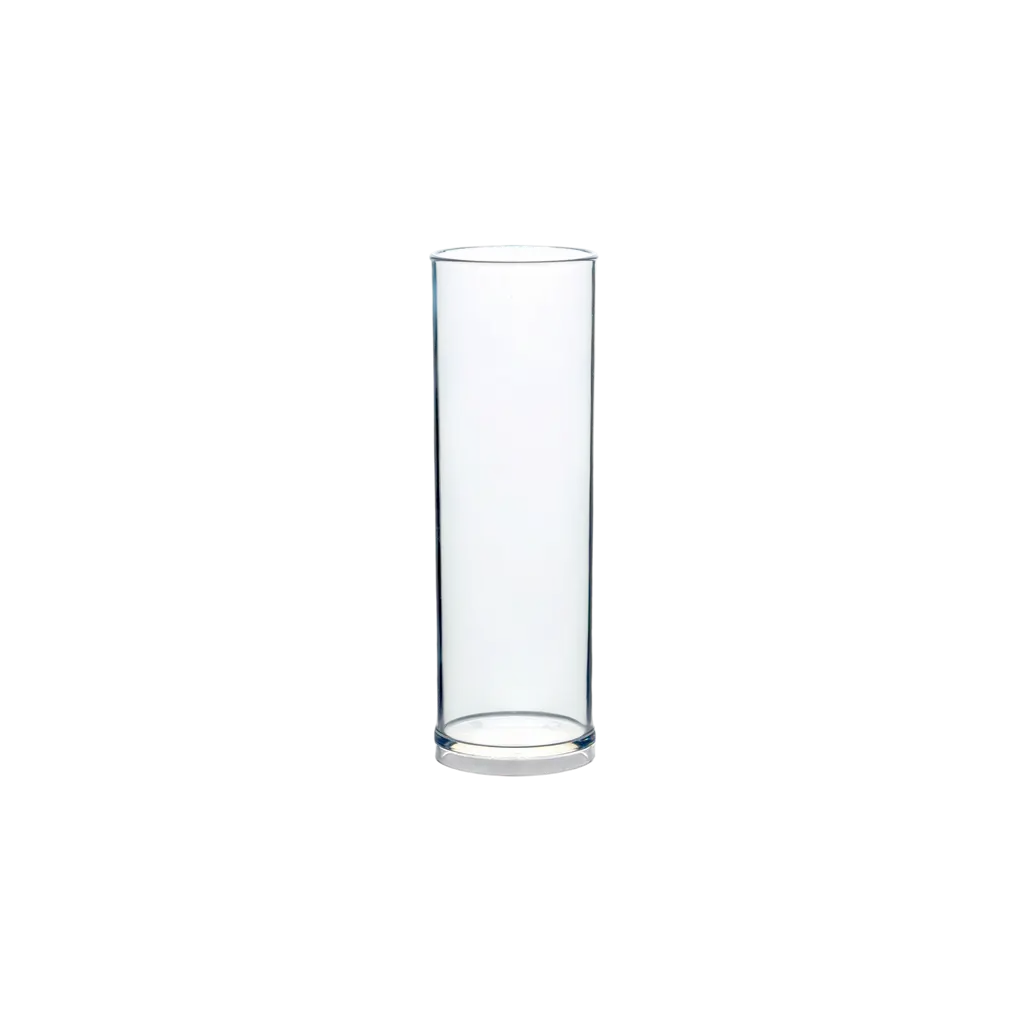 Unbreakable glass tube 22cl Transparent