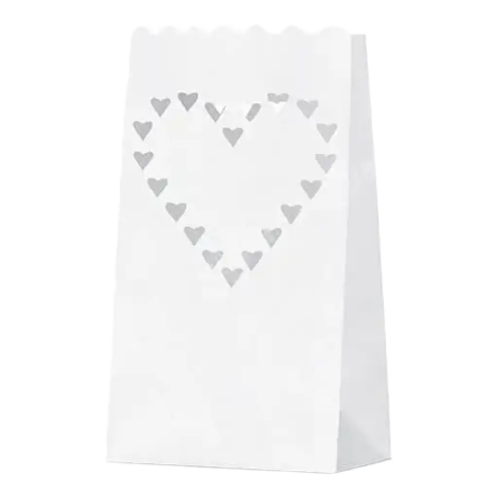 Wedding lantern with hearts x10