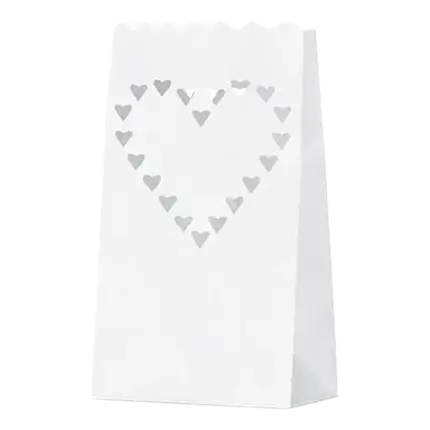 Wedding lantern with hearts x10