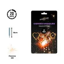 Magic heart and star candles x4