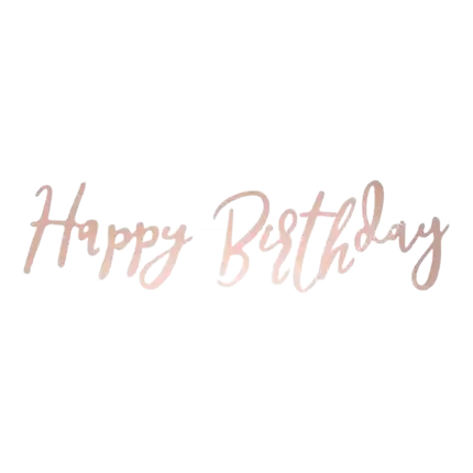 Happy Birthday Garland Rose Gold