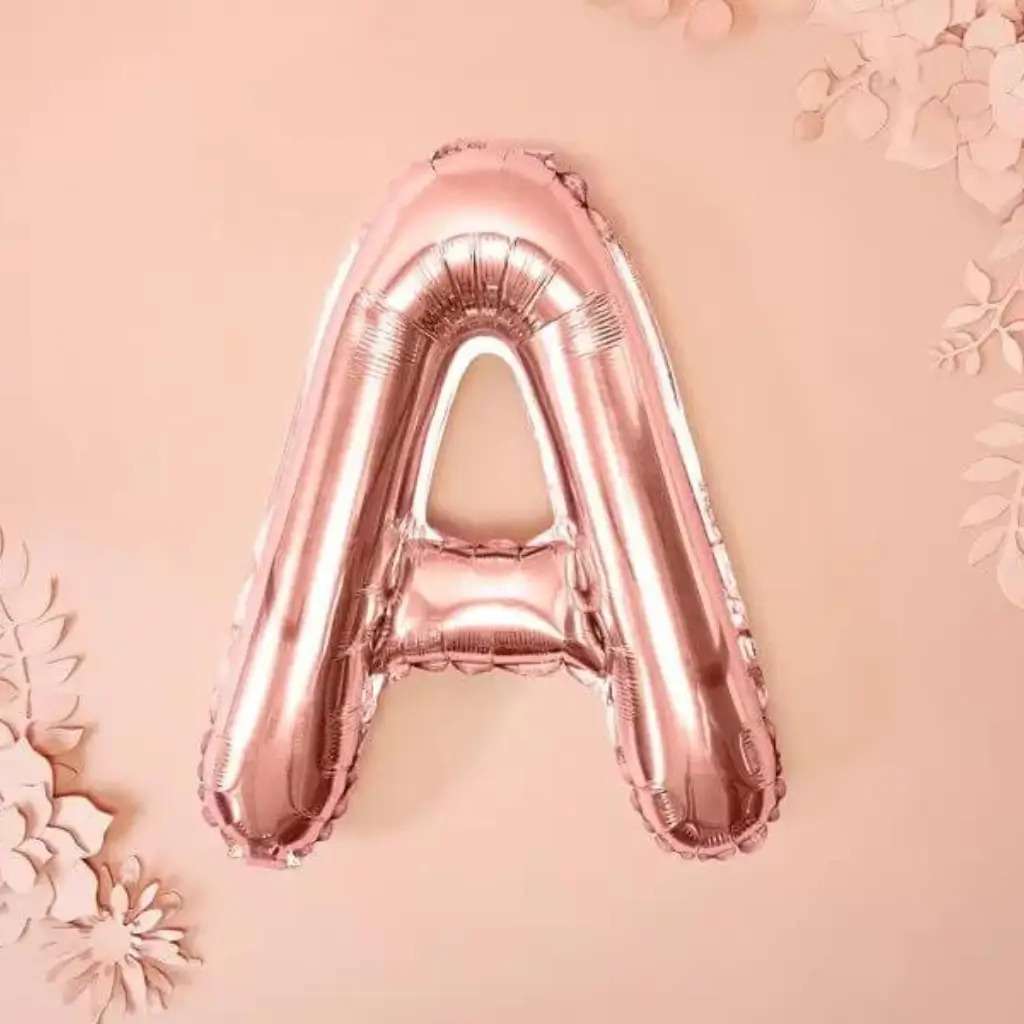 Balloon Letter A Rose Gold - 35cm