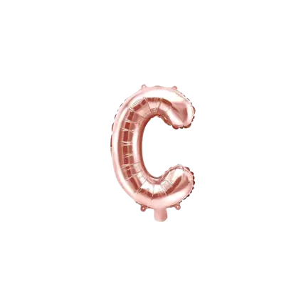 Balloon Letter C Rose Gold - 35cm