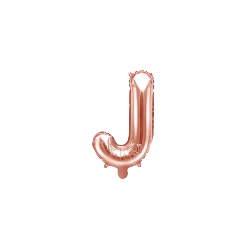 Balloon Letter J Rose Gold - 35cm