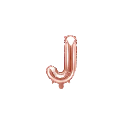 Balloon Letter J Rose Gold - 35cm