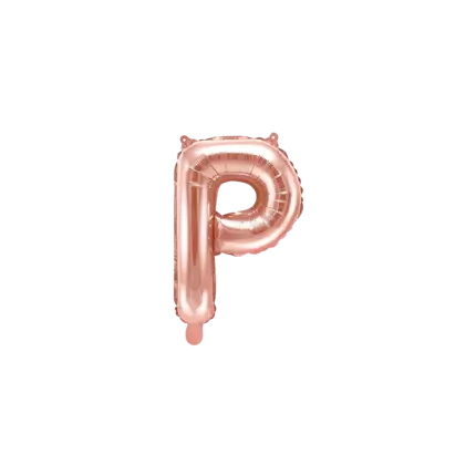 Balloon Letter P Pink Gold - 35cm