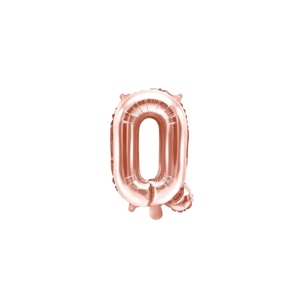 Balloon Letter Q Rose Gold - 35cm