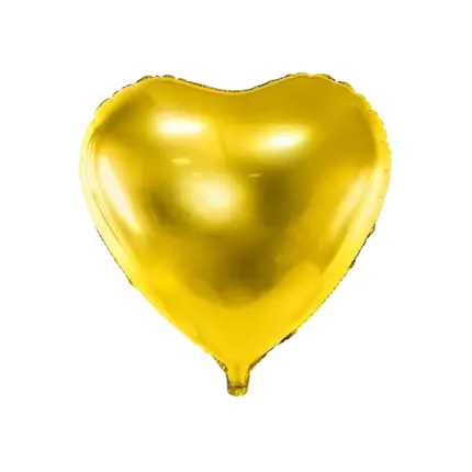 Gold metallic heart balloon 61cm