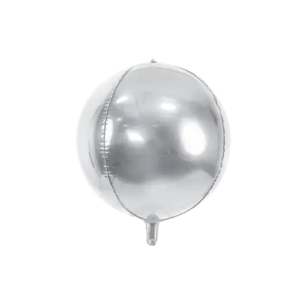 Silver metallic Mylar balloon 40cm