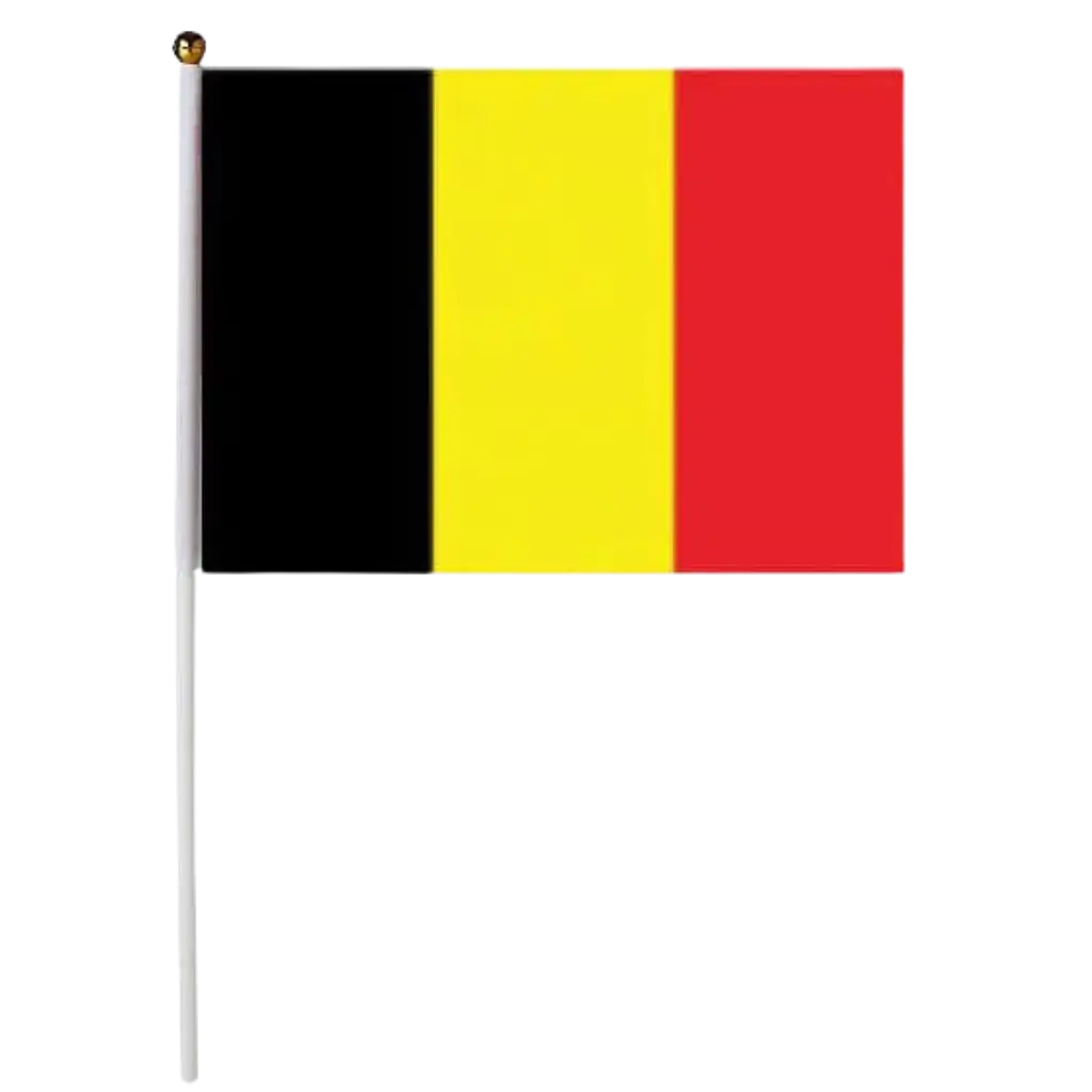 Belgium Flag 30x45cm with stick