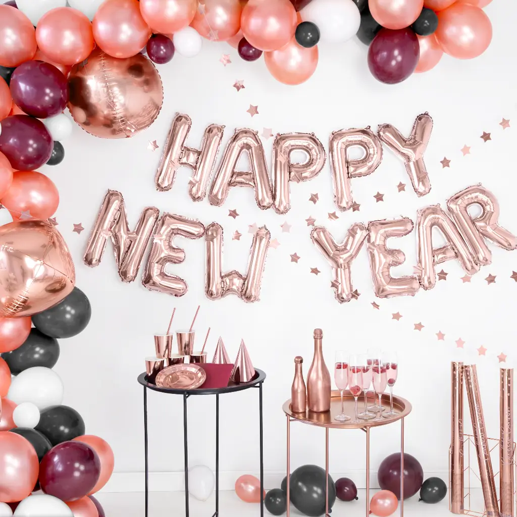 Pack of 100 metallic Rose Gold Balloons