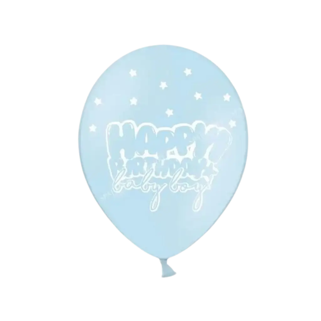 Pack of 10 "HAPPY BIRTHDAY BABY BOY" Balloons Blue