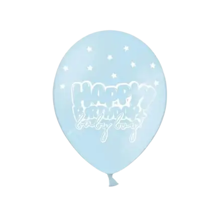 Pack of 10 HAPPY BIRTHDAY BABY BOY Balloons Blue