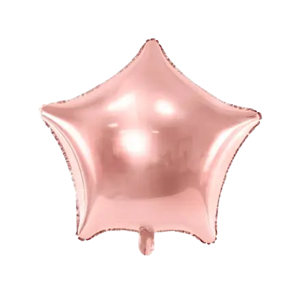 Metallic Star Balloon Rose Gold 48cm