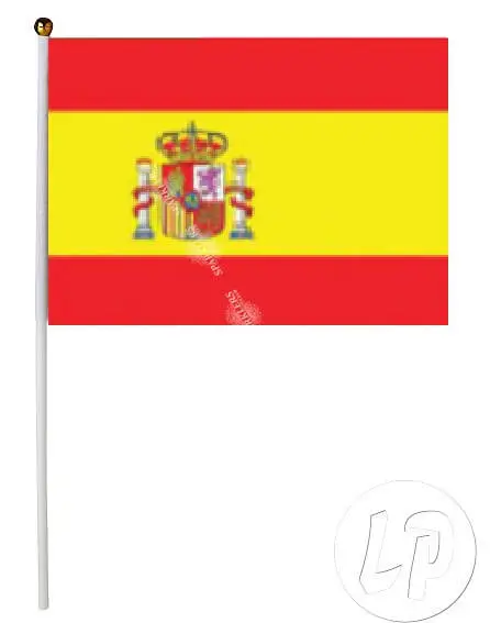 Pack of 12 Spain Flags 15x22cm