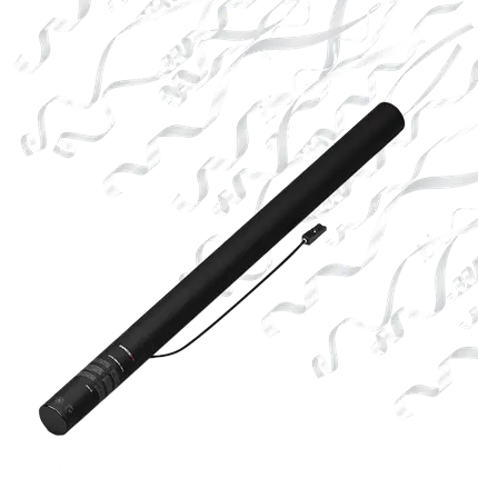 Streamer electric confetti gun white 80 cm