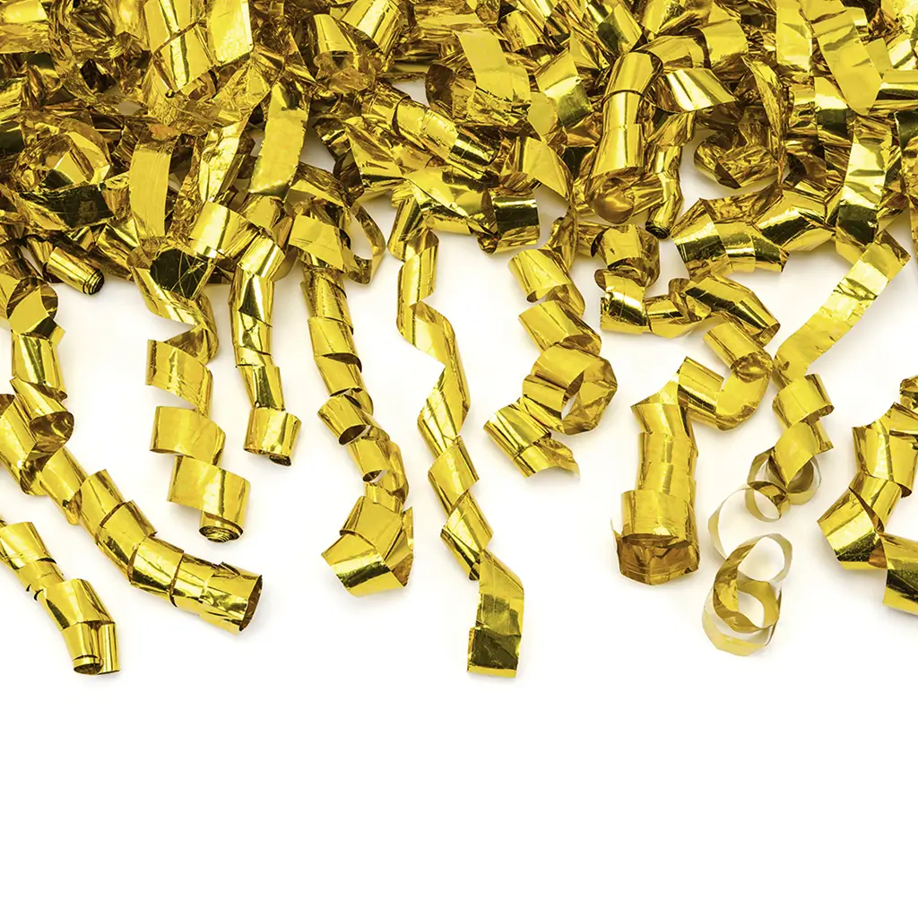 Streamer Electric Confetti Cannon Gold Metallic 80 cm