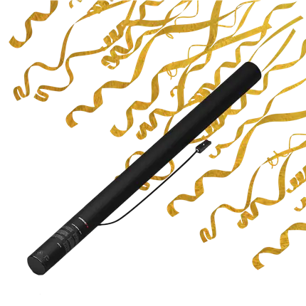 Streamer Electric Confetti Cannon Gold Metallic 80 cm