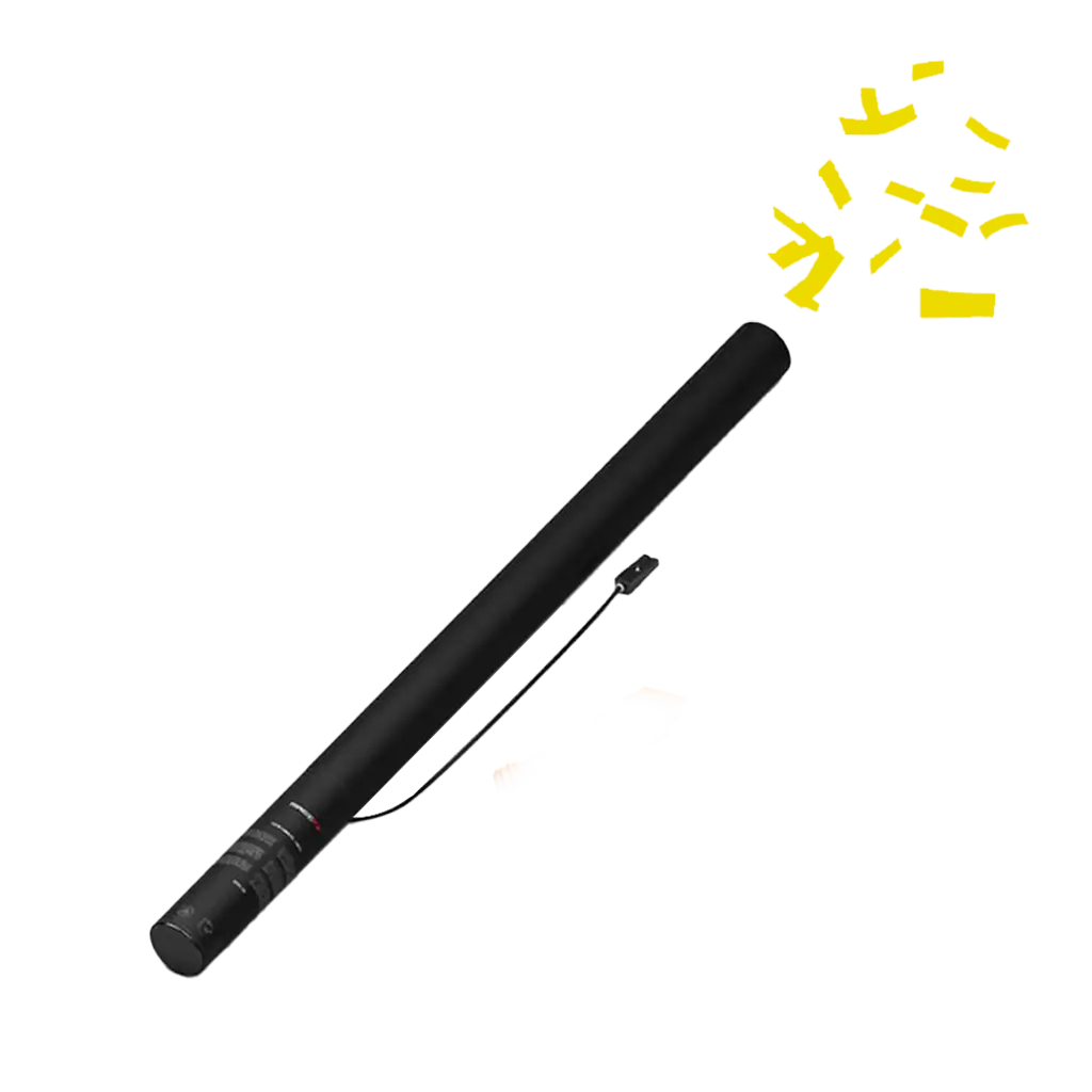 Yellow electric confetti gun 80 cm