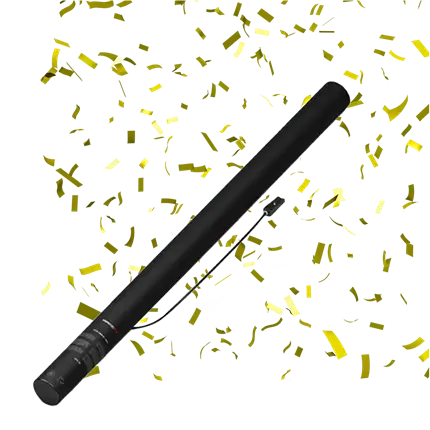 Yellow electric confetti gun 80 cm