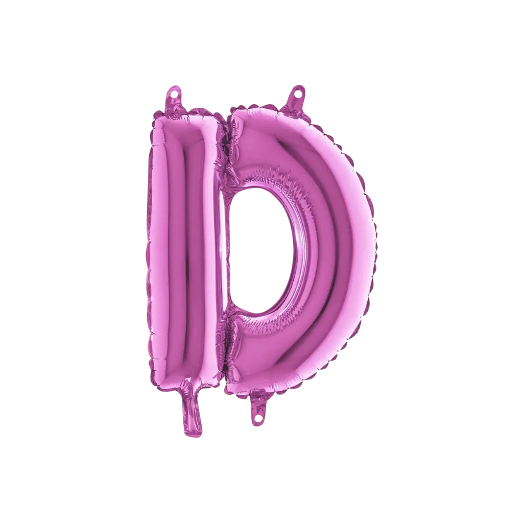 Balloon Letter D Pink - 35cm