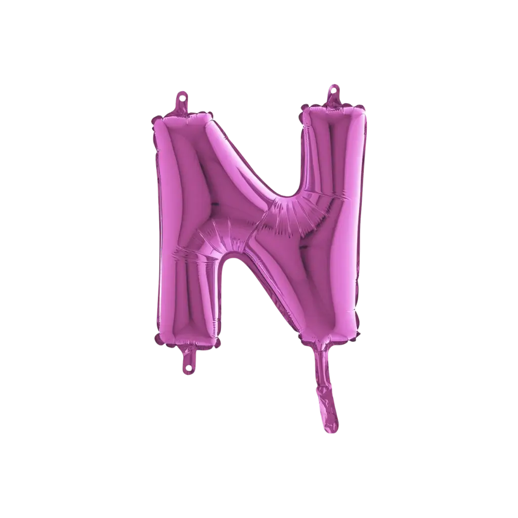 Balloon Letter N Pink - 35cm