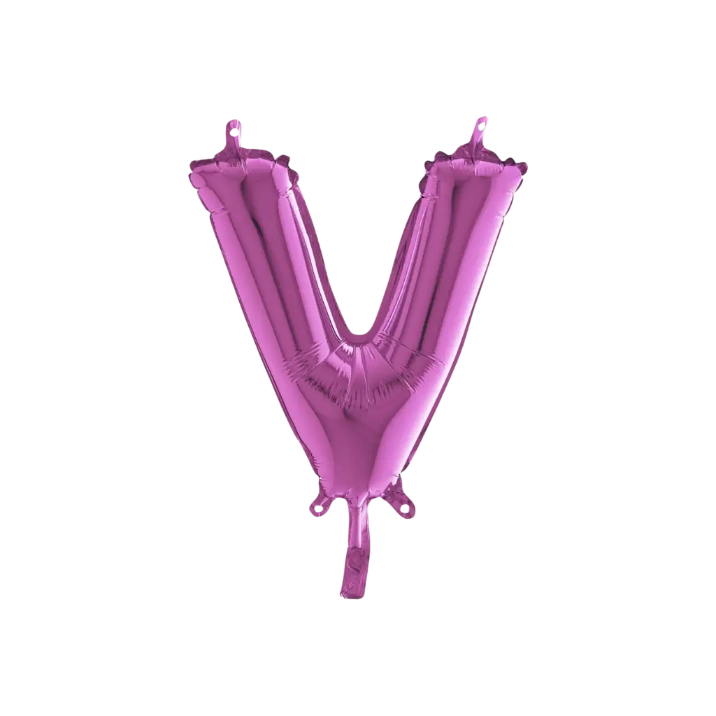 Balloon Letter V Pink - 35cm