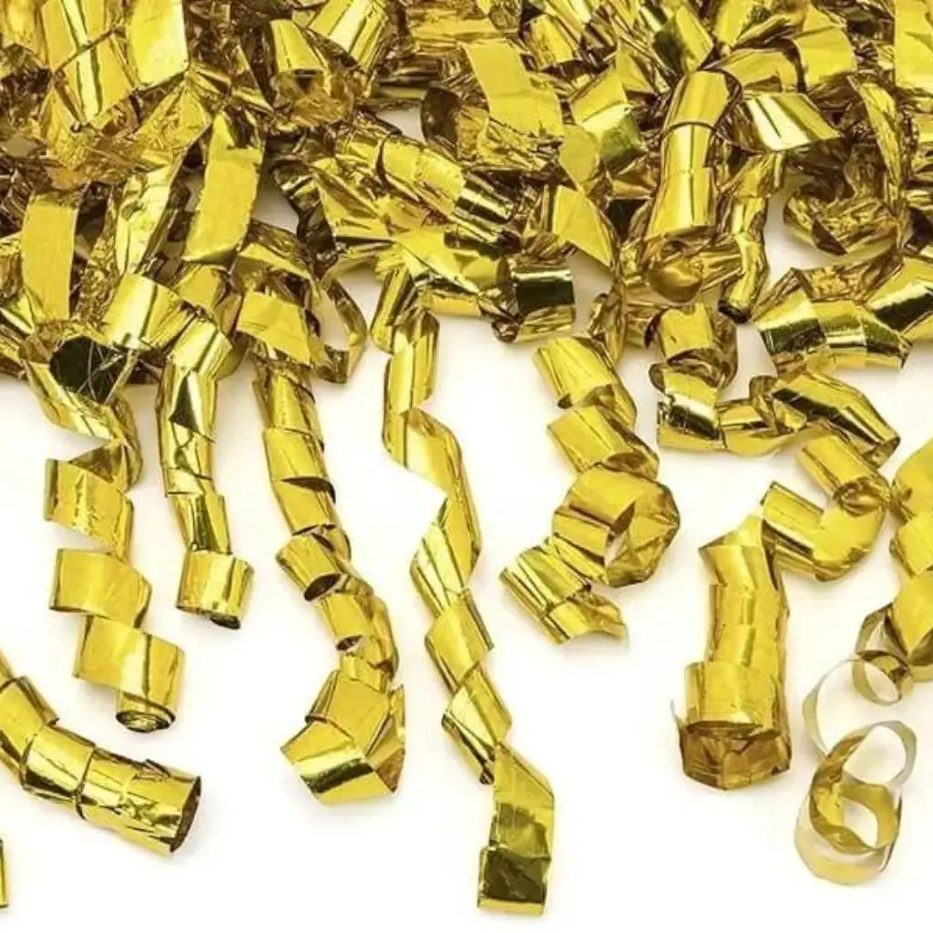 Confetti cannons 40cm Streamer Gold
