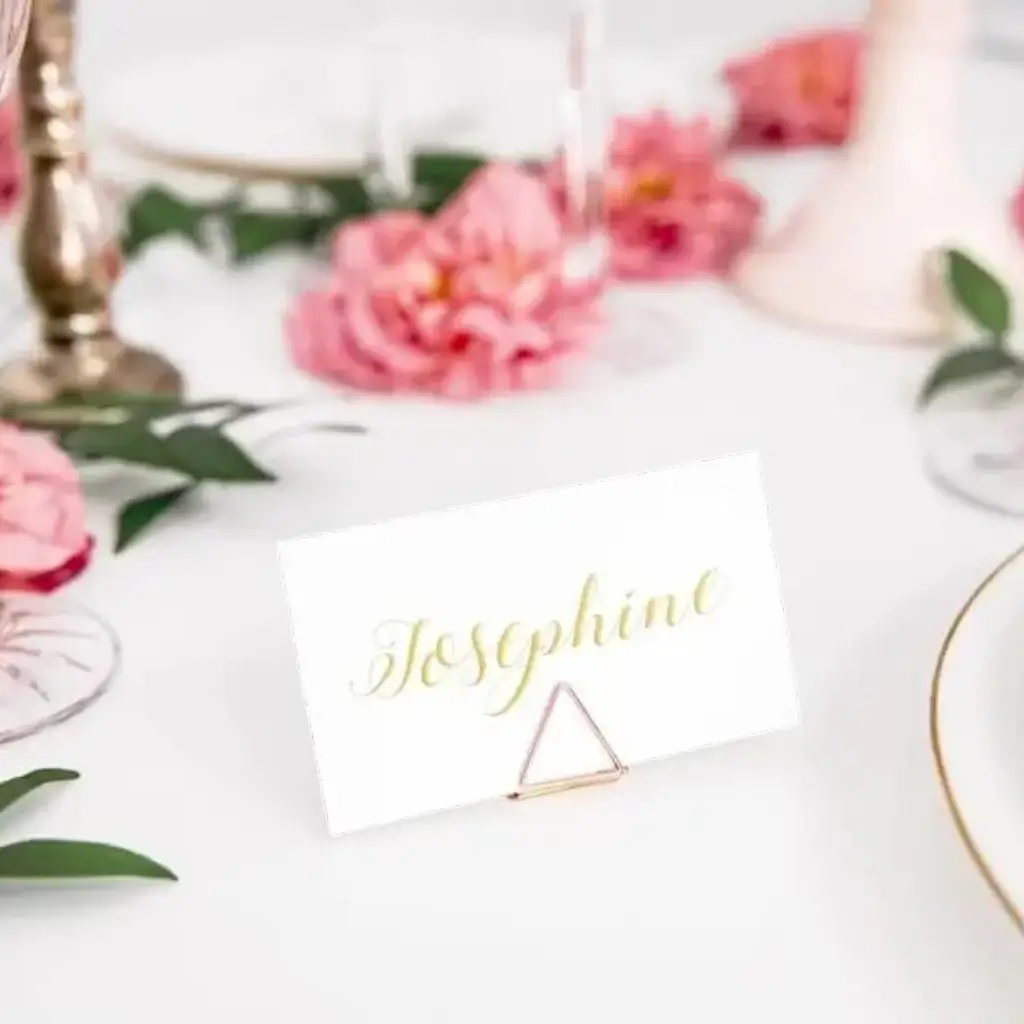 Triangle place card holder in PINK GOLD x10