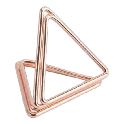 Triangle place card holder in PINK GOLD x10
