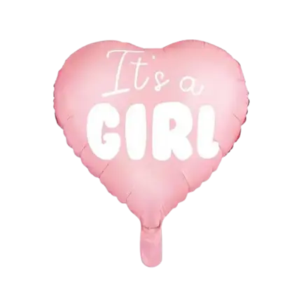 Pink Heart Balloon It's a Girl 45cm