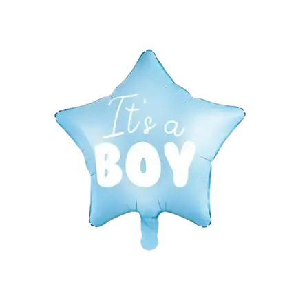 It's a Boy Blue Star Balloon 45cm