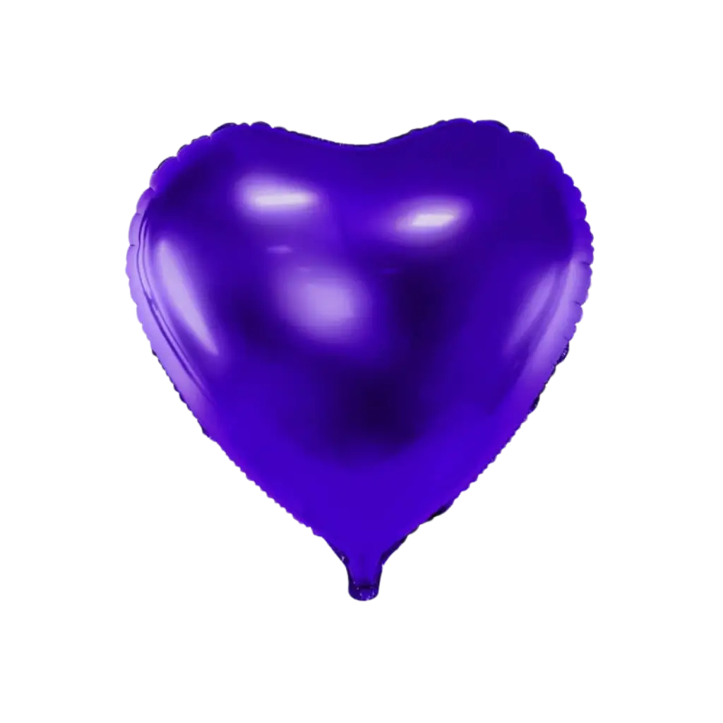 Heart Balloon Purple metallic 45cm