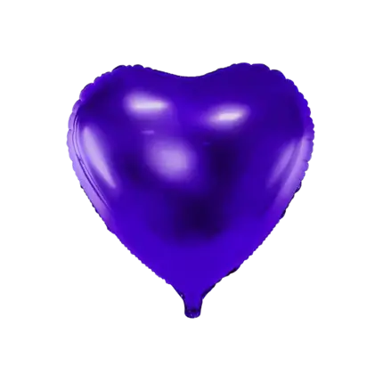 Heart Balloon Purple metallic 45cm