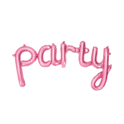 Metal Party Balloon Pink 80x40cm
