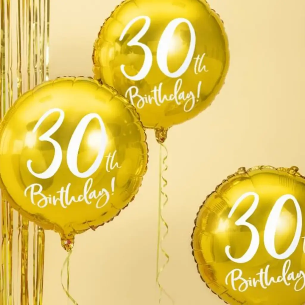 30th Birthday Balloon Gold ø45cm