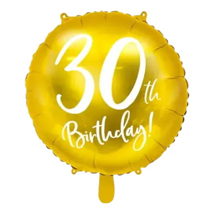 30th Birthday Balloon Gold ø45cm