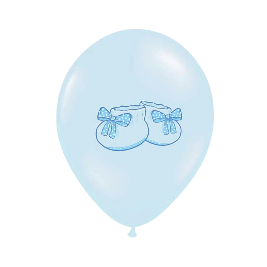 Set of 6 Blue Baby Sneaker Balloons