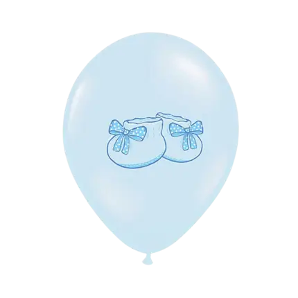 Set of 6 Blue Baby Sneaker Balloons