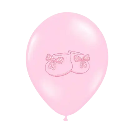 Pack of 6 Pink Baby Sneaker Balloons