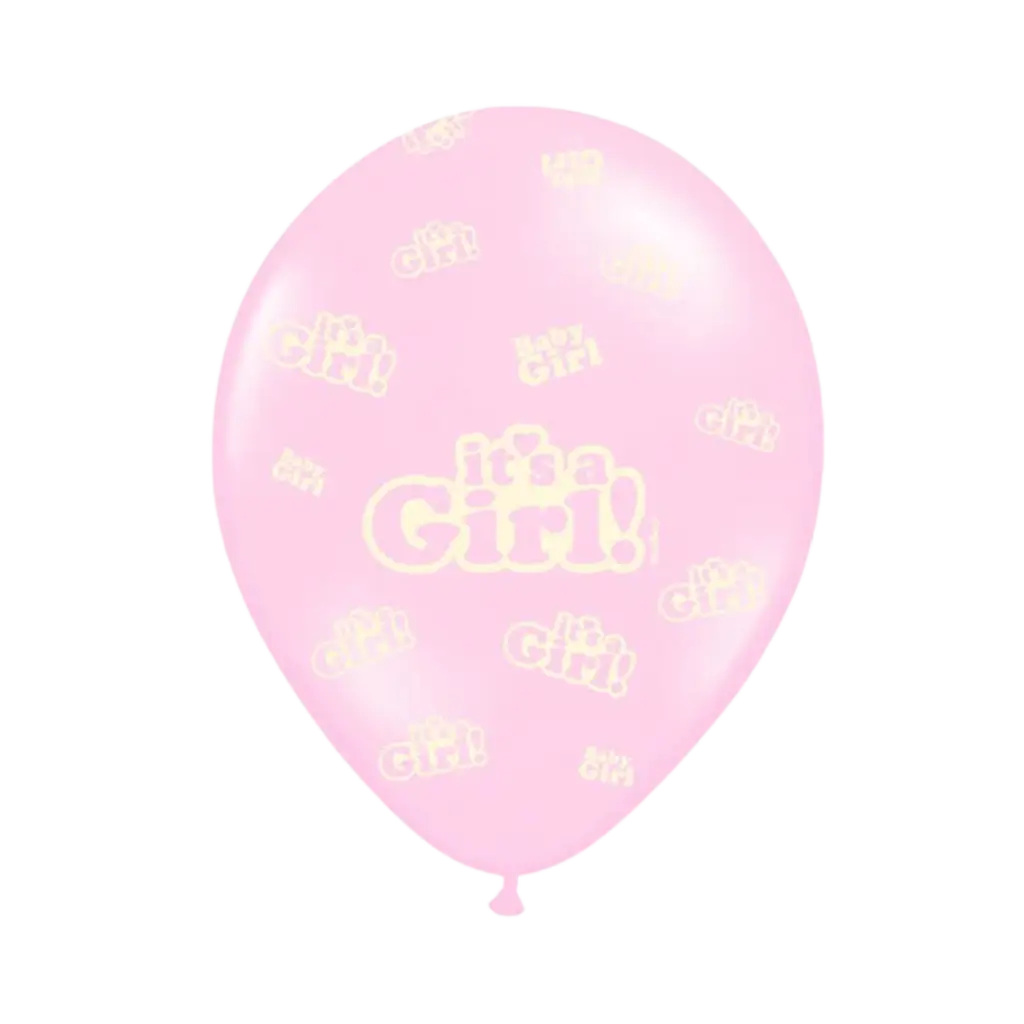 Set of 6 "It's a Girl" Balloons Mix