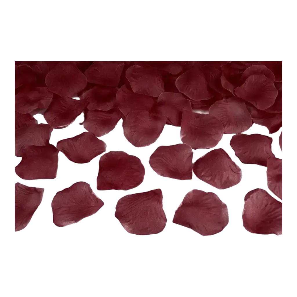 100 dark red rose petals