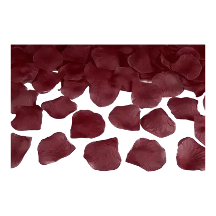 100 dark red rose petals