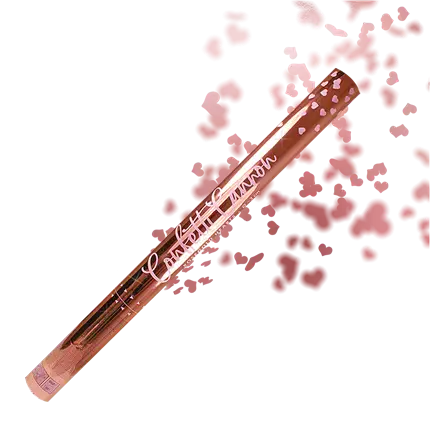 Confetti gun 60cm metallic rose gold heart