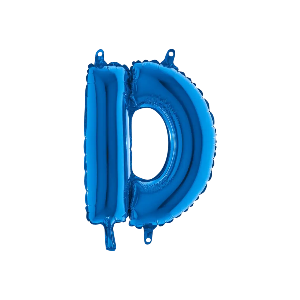 Balloon Letter D Blue - 35cm