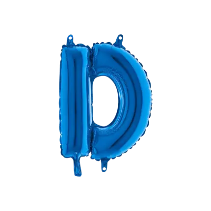 Balloon Letter D Blue - 35cm