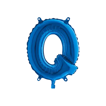 Balloon Letter Q Blue - 35cm