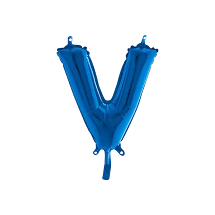 Balloon Letter V Blue - 35cm
