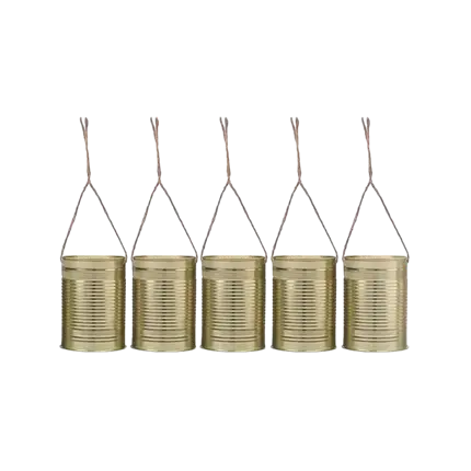 Set of 5 Gold Decorative Boxes