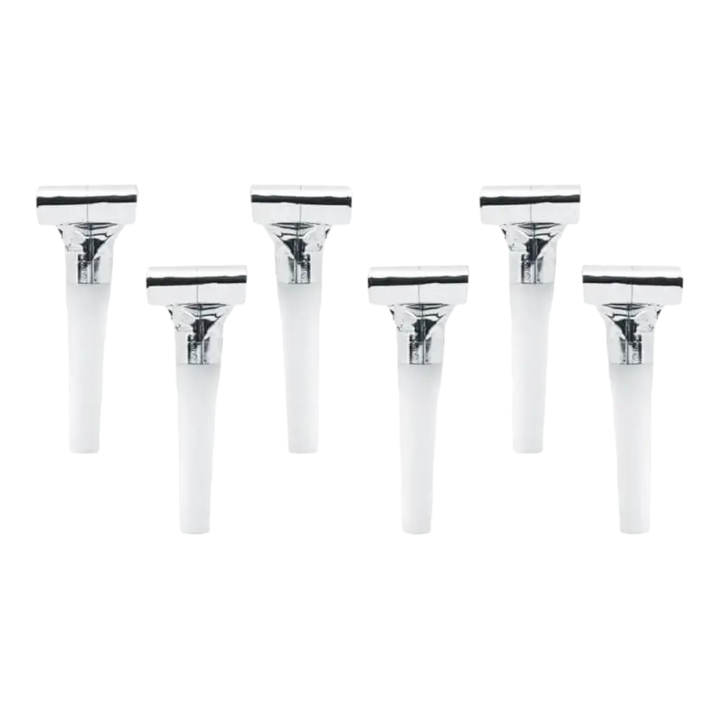 Set of 6 Silver Whistles